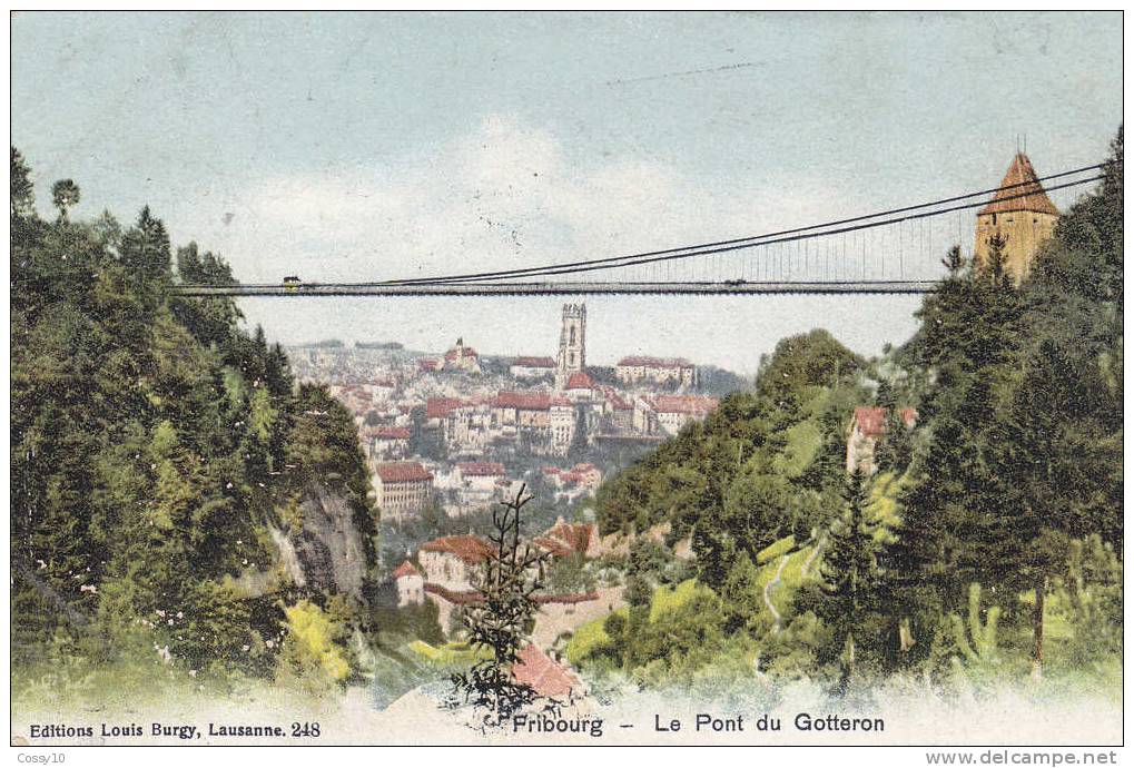 CARTE POSTALE      CIRCULE   FRIBOURG  1908 - Fribourg