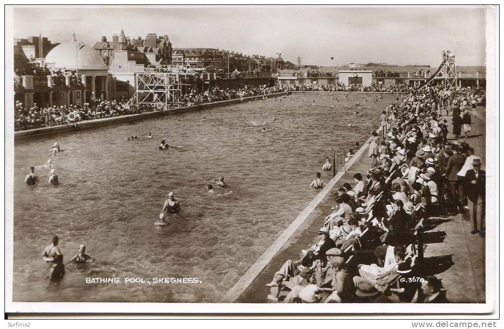 SKEGNESS - BATHING POOL - ANIMATED  RP 1937  Li221 - Sonstige & Ohne Zuordnung