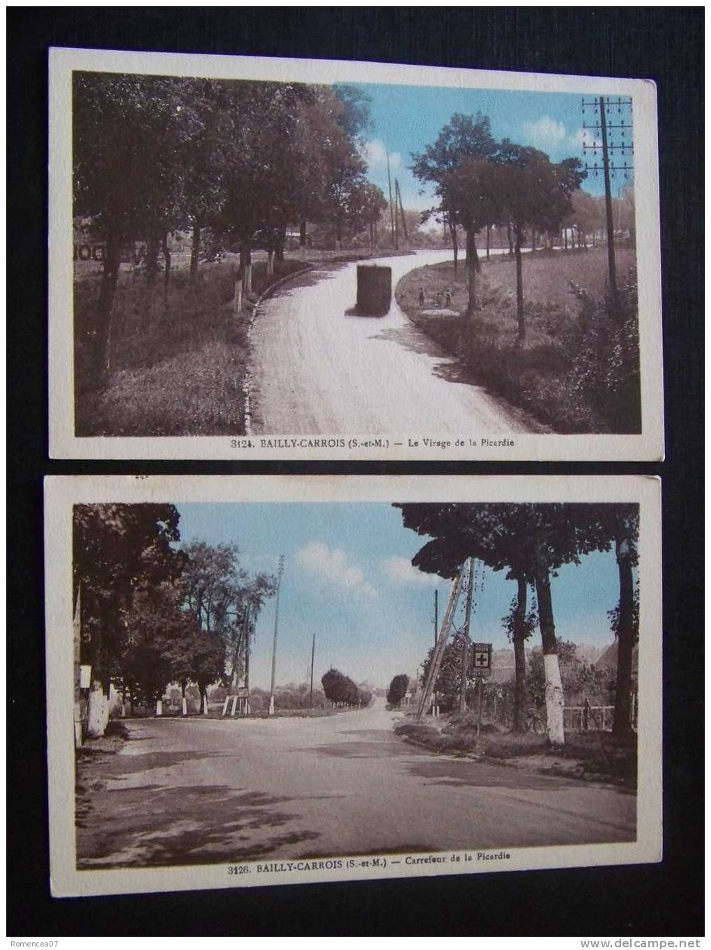 BAILLY-CARROIS - Lot De 2 Cartes - Le Virage De La Picardie - Carrefour De La Picardie - Non Voyagées - Petit Prix ! - Baillycarrois