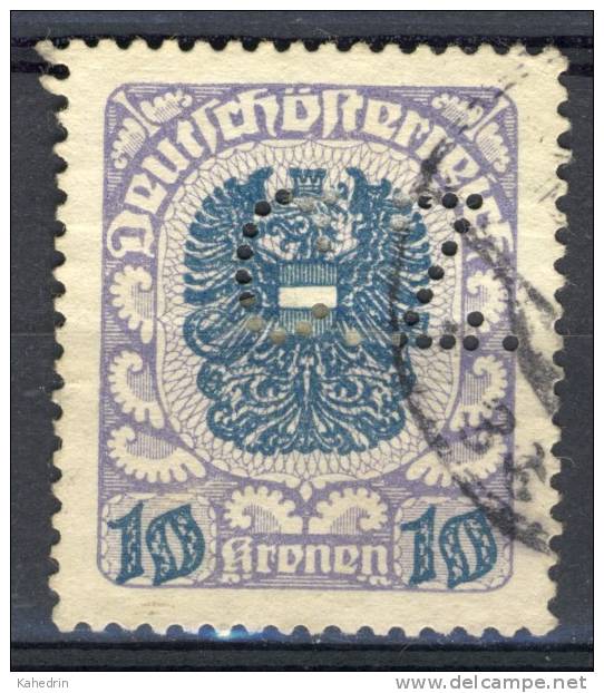 Österreich / Austria 1920, Mi. 320 (o), Perfin: G.Z. - Oblitérés