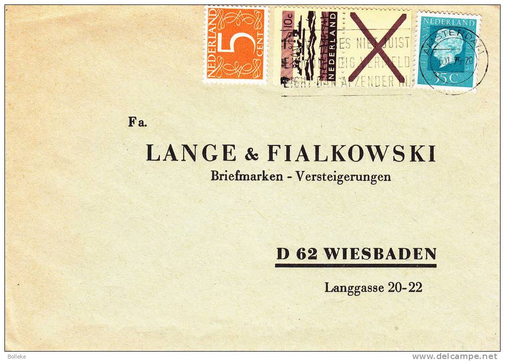 Pays - Bas - Lettre De 1975 - Avec Timbres D´un Carnet - Covers & Documents