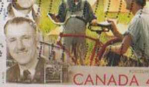 Canada 1997 Used, Annv., Of Tire Corporation, Cycle, Tranport, Boy & Man, & Founder, Famous People - Vélo