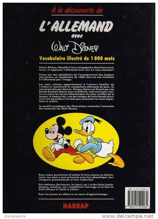 HARRAP Junior, L'Allemand Avec Walt Disney / Dessins, BD / 1000 Mots / Deutsch - Walt Disney