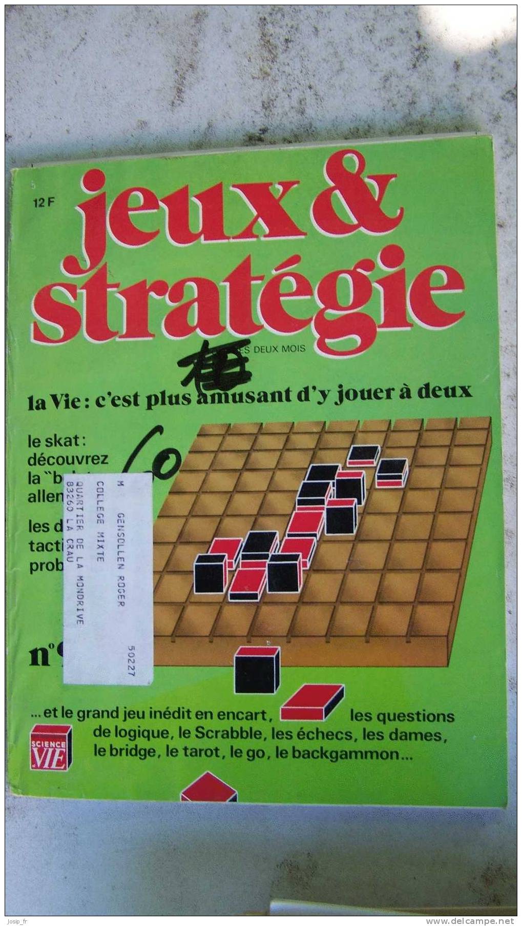 JEUX & STRATéGIE N°9 Avec Jeu Inédit JAMAÏCA - Autres & Non Classés