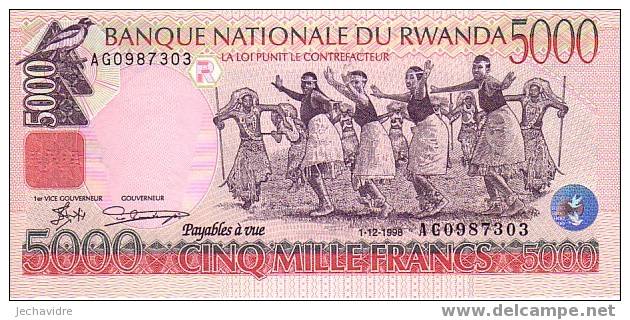 RWANDA   5 000 Francs   Daté Du 01-12-1998   Pick 28    ***** BILLET  NEUF ***** - Rwanda