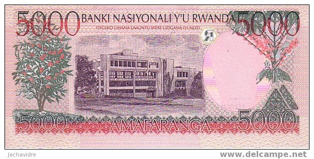 RWANDA   5 000 Francs   Daté Du 01-12-1998   Pick 28    ***** BILLET  NEUF ***** - Rwanda