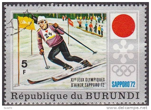 Burundi 1972 Scott 385 Sello * Juegos Olimpicos Sapporo Japon Slalom 5F Burundi Stamps Timbre Briefmarke Francobolli - Neufs