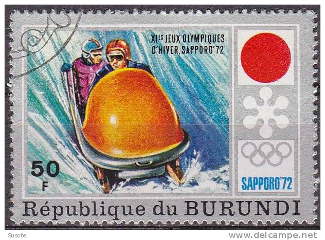 Burundi 1972 Scott 393 Sello * Juegos Olimpicos Sapporo Japon Bobsleigh 50F Burundi Stamps Timbre Briefmarke Francobolli - Neufs