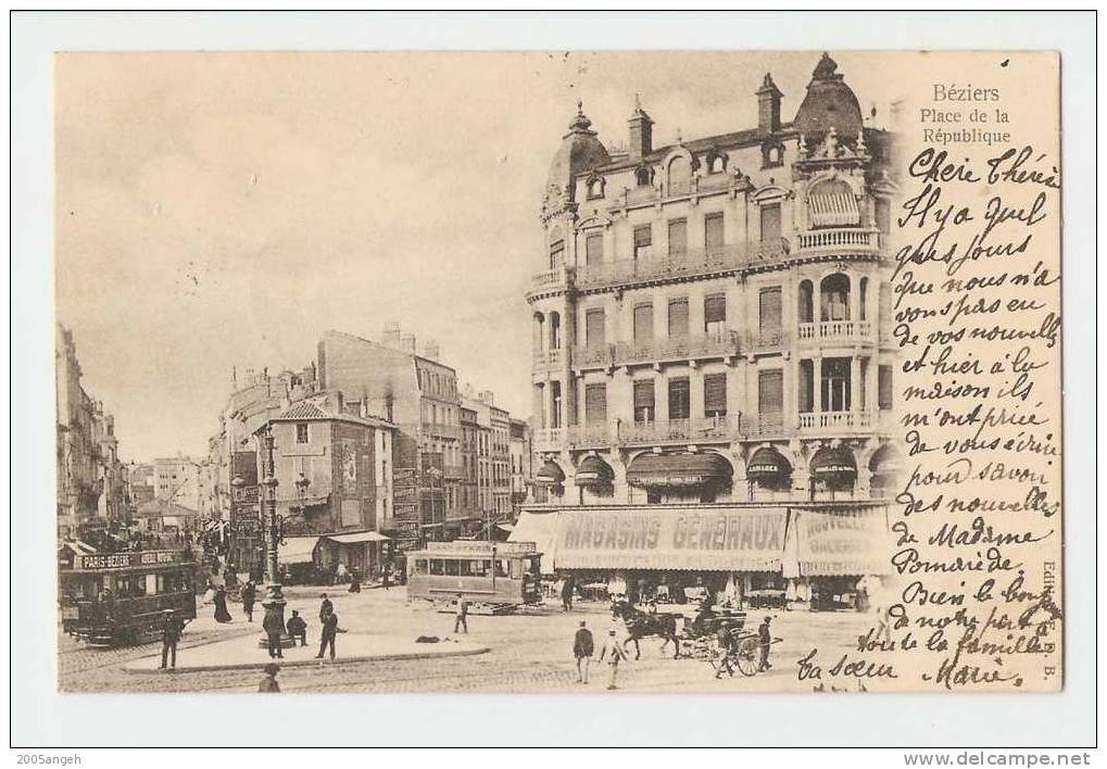 34 Dép.-  Béziers - Place De La République. - Beziers