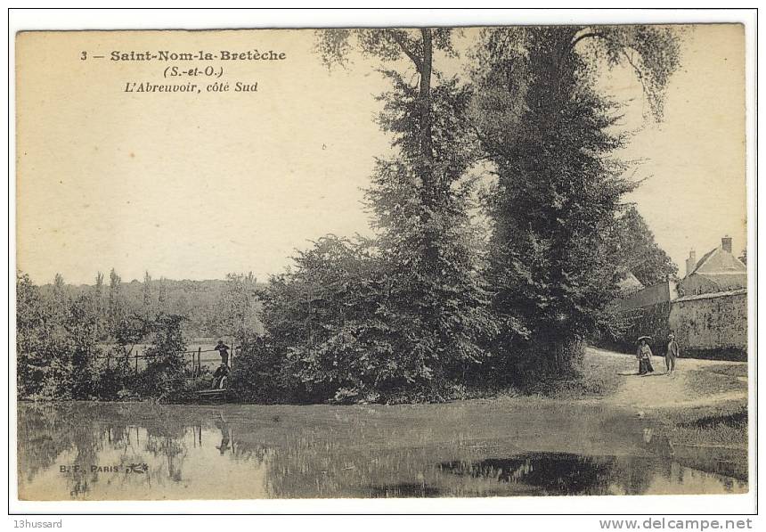 Carte Postale Ancienne Saint Nom La Bretèche - L'Abreuvoir, Côté Sud - St. Nom La Breteche