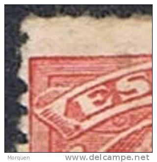 Alfonso XIII, 10 Cts Cadete. VARIEDAD Punto En Banderola - Used Stamps