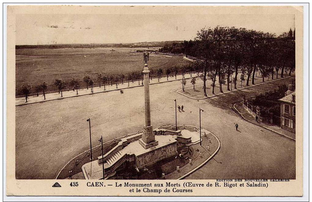 CAEN - LE MONUMENT AUX MORTS ET LE CHAMP DE COURSES   N°435 - Caen