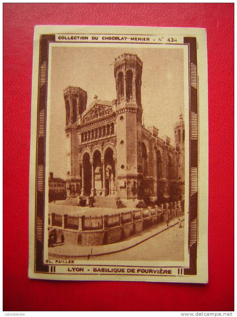 COLLECTION DU CHOCOLAT MENIER N° 434-LYON BASILIQUE DE FOURVIERE-PHOTO RECTO/ VERSO - Menier