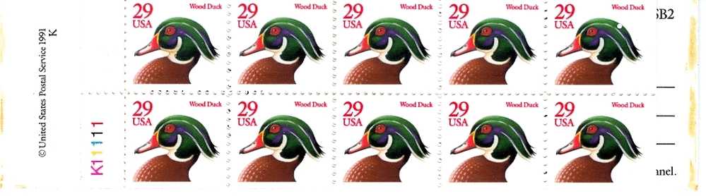 USA : Booklet Of Twenty Stamps Wod Duck 29 C. 1991 - Nuovi