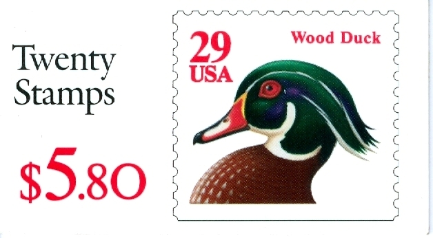 USA : Booklet Of Twenty Stamps Wod Duck 29 C. 1991 - Nuovi