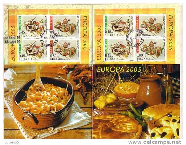 BULGARIA / Bulgarie 2005 EUROPA - CEPT (GASTRONOMY) Booklet - Used/oblitere/gestemp.(O) - 2005