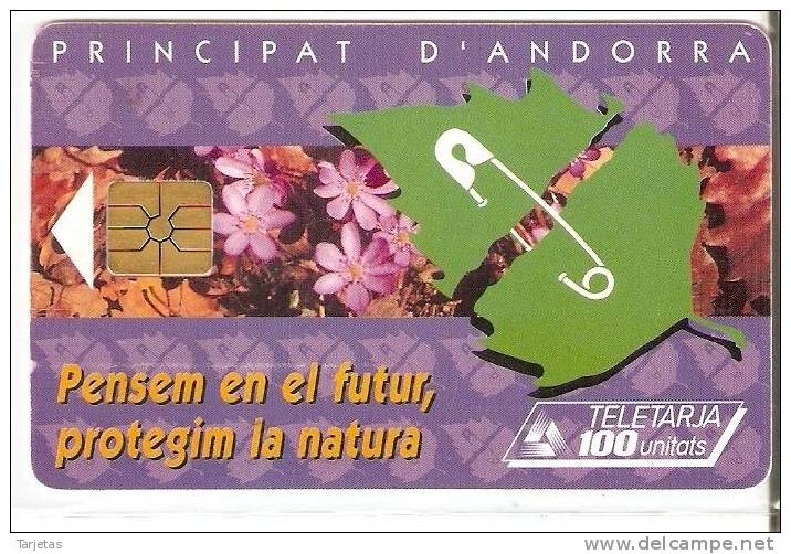 AND-035 TARJETA DE ANDORRA LOGO A.D.N. - Andorra