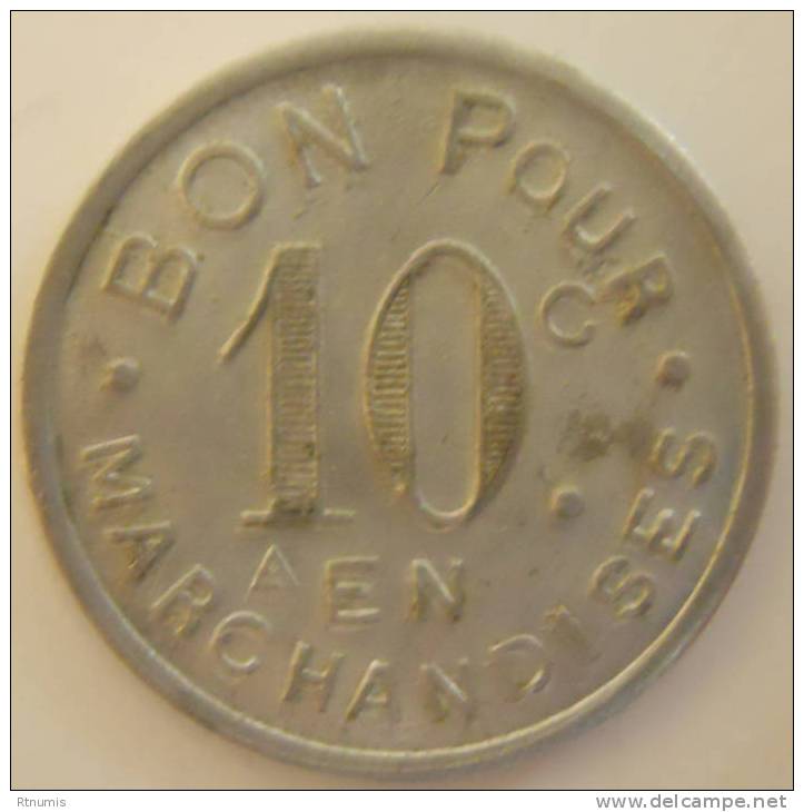 Jarnac 16 épicerie Ch. Mallat 10 Centimes 1922 Elie 15.1 TTB+ - Monétaires / De Nécessité