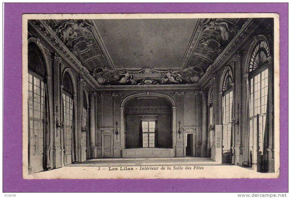 93.LES LILAS. Vue Sur L'Interieur De La Salle Des Fêtes.  Cpa  Année1909   (M) - Les Lilas