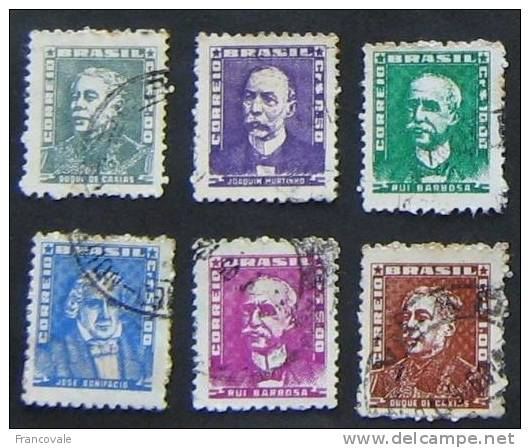 Brasile 1954-60 Barbosa Caxias Bonifacio - Used Stamps