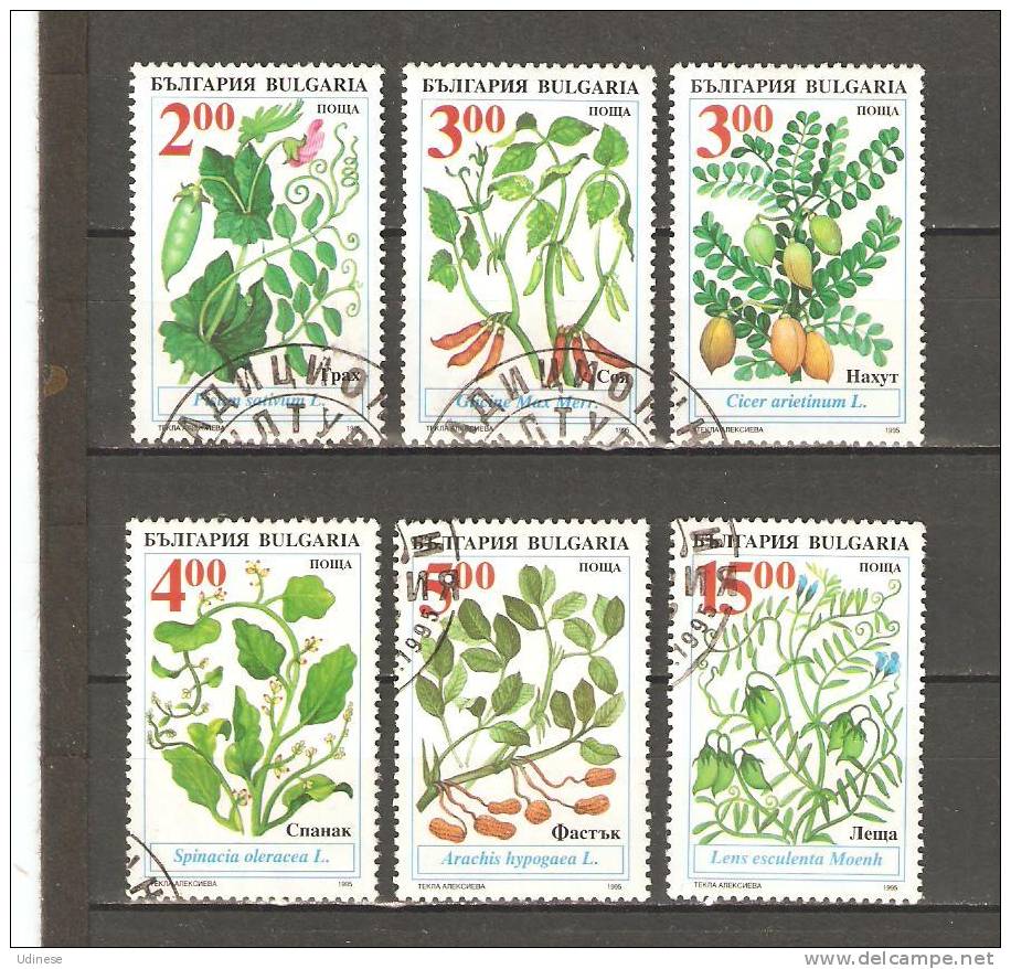 BULGARIA 1995 - TRADITIONAL AGRICULTURAL PLANTS - CPL. SET - USED OBLITERE GESTEMPELT USADO - Oblitérés