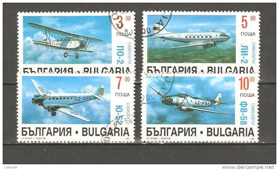 BULGARIA 1995 - AIRCRAFT/AVIATION - CPL. SET - USED OBLITERE GESTEMPELT USADO - Gebruikt