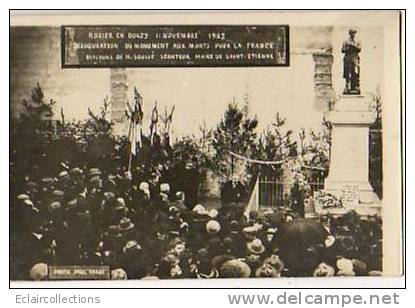 Rozier En Donzy   .42  Carte Photo  Inauguration Du Monument Au Morts - Andere & Zonder Classificatie