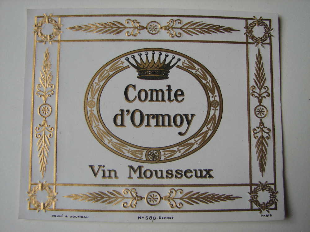 EtA. D2. Comte D'Ormoy. Vin Mousseux - Sonstige & Ohne Zuordnung