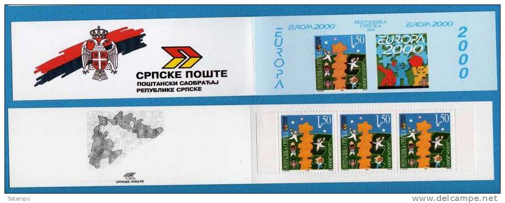 U-R  BOSNIA ERZEGOVINA EUROPA SERBISCHE REPUBLIK 2000 BOOKLET  RARO - 2000