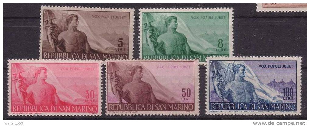 SAN MARINO 1948 LAVORO ** MNH QUALITA' LUSSO - Unused Stamps