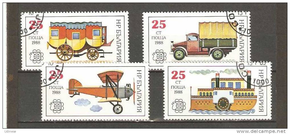 BULGARIA 1988 - POSTAL TRAFFIC - CPL. SET - USED OBLITERE GESTEMPELT USADO - Diligences