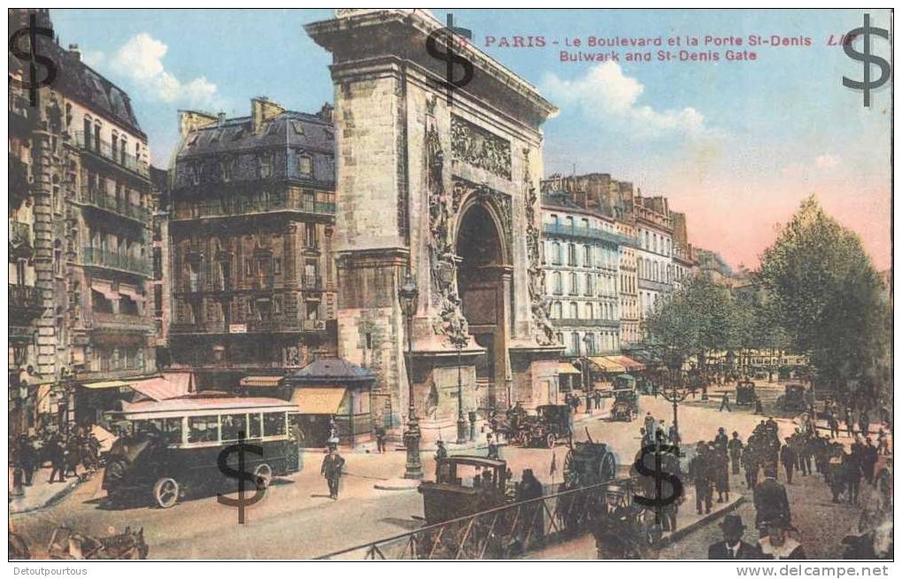 PARIS : Boulevard Et Porte Saint St Denis ( Autobus Bus Ratp Schneider H ) - Public Transport (surface)