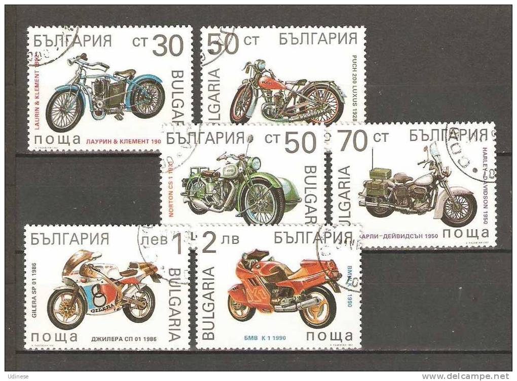 BULGARIA 1992 - MOTOCYCLES - CPL. SET - USED OBLITERE GESTEMPELT - Oblitérés