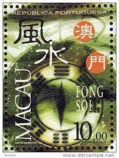 Chinesische Geomantik MACAU 942+ Block 49 ** 10€ China 5 Elemente/Geometrie Bloque Hoja Bloc S/s Sheet M/s Bf Macao - Physik