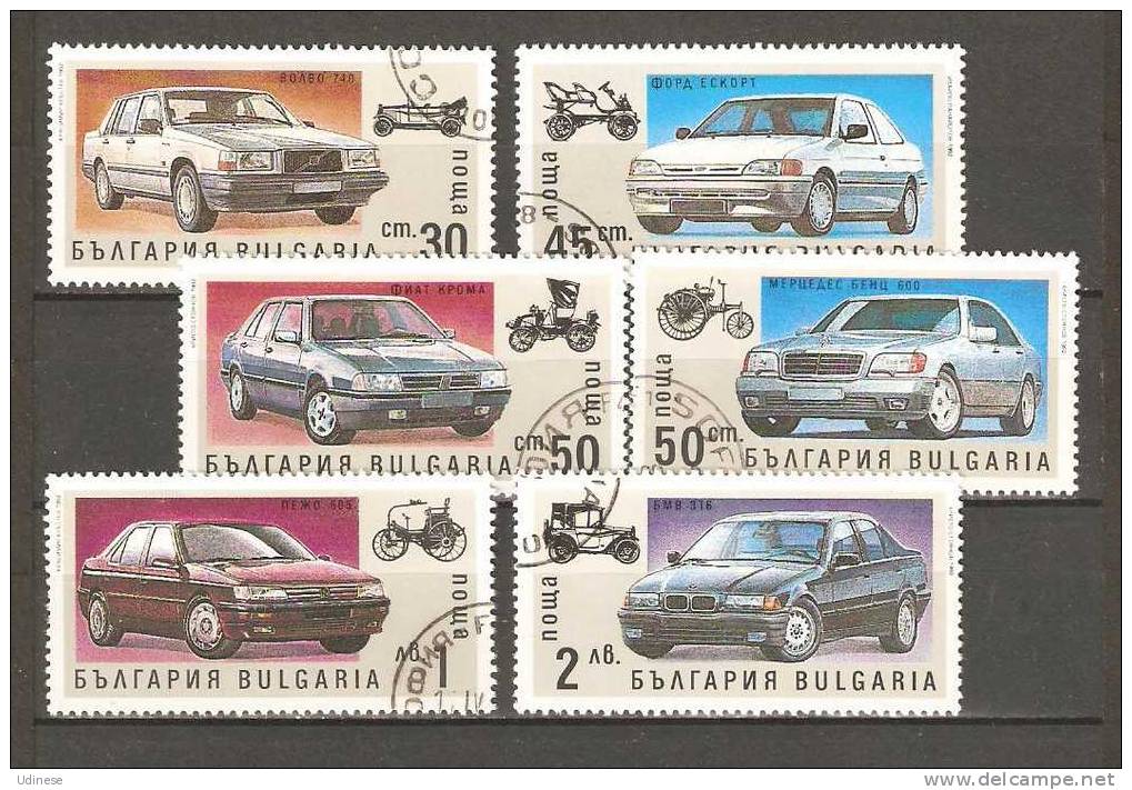 BULGARIA 1992 - AUTOMOBILES - CPL. SET - USED OBLITERE GESTEMPELT - Gebruikt