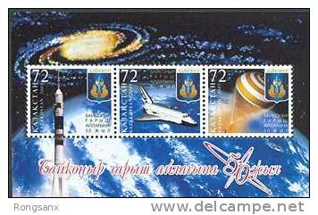 2005 KAZAKHSTAN Baikonur Cosmodrome. S/S Of 3v X 72 - Asia