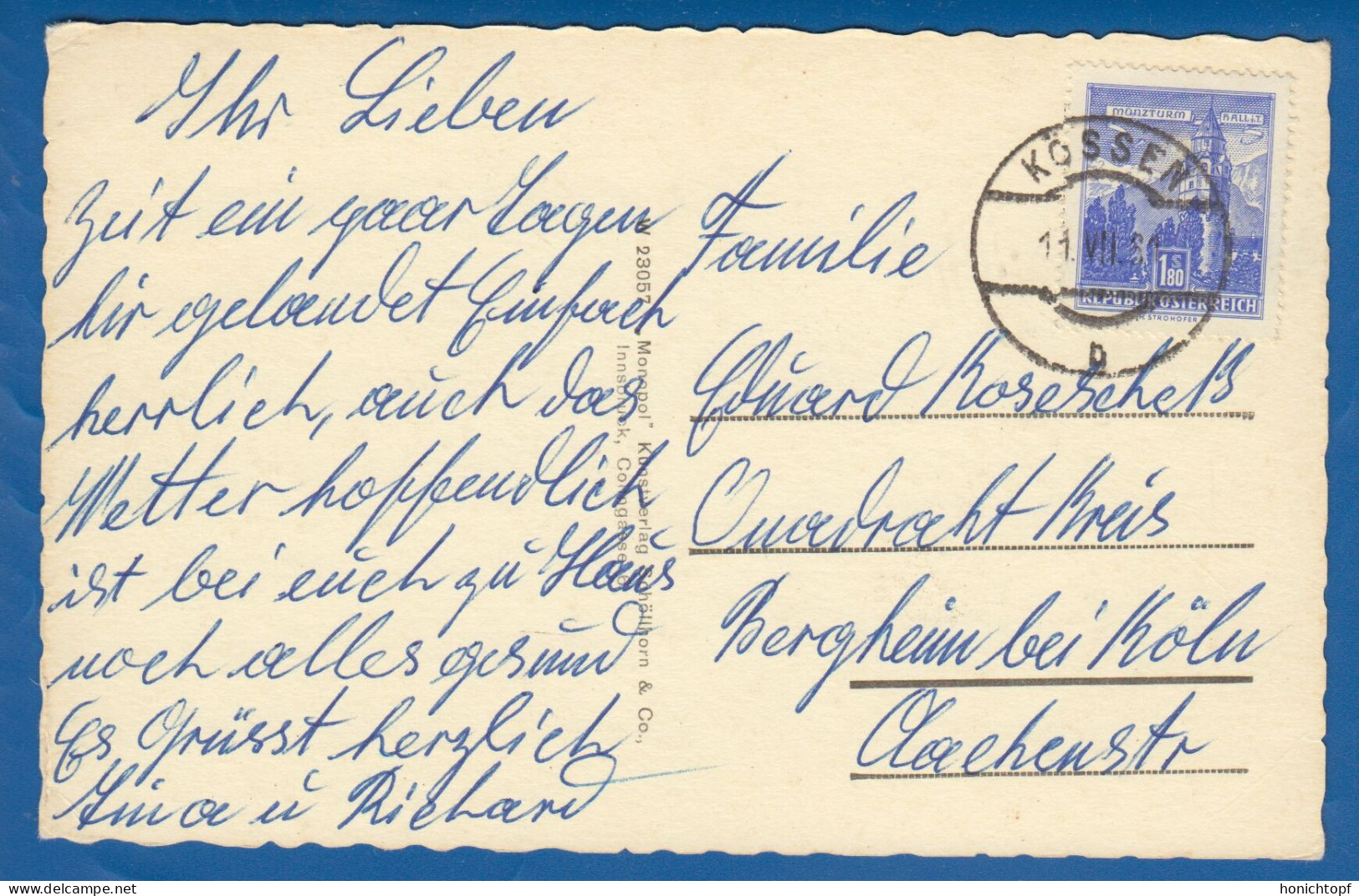 Österreich; Kössen; Leukental; Kitzbühel; Tirol; Multibildkarte; 1960 - Kitzbühel