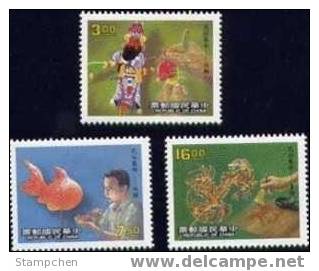 1988 Folklore Art - Handicraft Stamps Candy Sugar Fish Puppet - Marionnetten