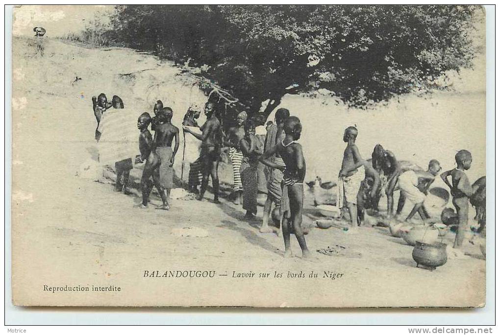 BALANDOUGOU    -    Lavoir Sur Les Bords Du Niger.(carte Vendue En L'état). - Guinea