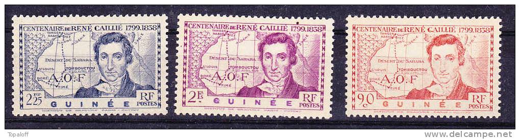 GUINEE N° 148 à 150 Neufs Charnières - Unused Stamps