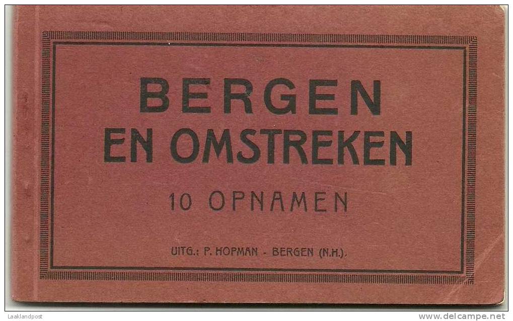 Netherlands Orginal Map 10 Old Postcards BERGEN - Andere & Zonder Classificatie