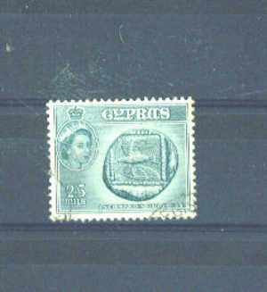 CYPRUS - 1955 Definitive 25m FU - Gebraucht