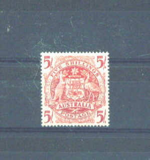 AUSTRALIA -  1948 Definitive 5/-  MM - Mint Stamps