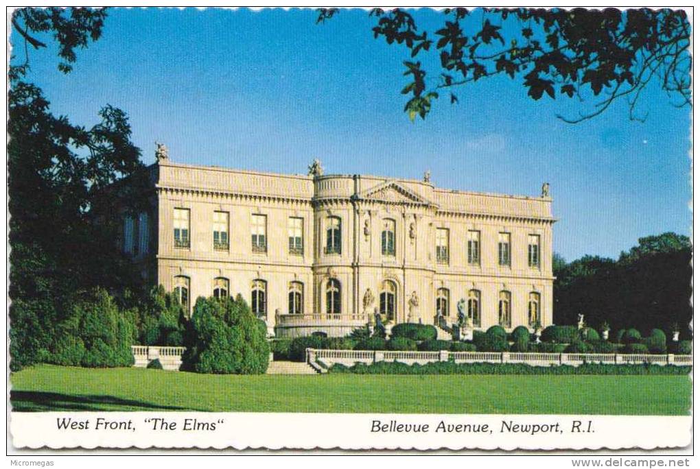 West Front - "The Elms" - Bellevue Avenue - NEWPORT R.I. - Newport