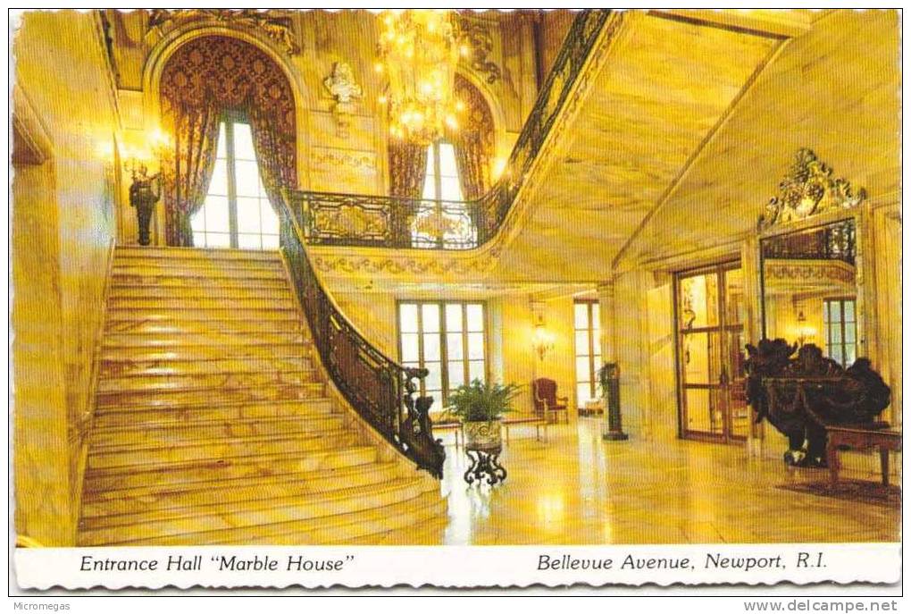 Entrance Hall - "Marble House" - Bellevue Avenue - NEWPORT R.I. - Newport