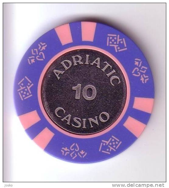 CASINO ADRIATIC ( Croatia ) Jeton Token Spielmarke Vale Ficha Gettone Fiche Tokens Jetons Gettones - Casino