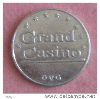 GRAND CASINO DVG PUSHER  *  Token Jeton Spielmarke Vale Ficha Gettone Fiche Tokens Jetons Gettones - Casino