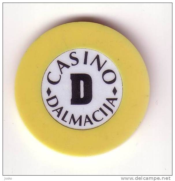 CASINO DALMACIJA ( Kroatien )  Token Jeton Spielmarke Vale Ficha Gettone Fiche Tokens Jetons Gettones - Casino