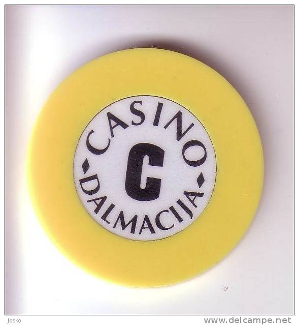 CASINO DALMACIJA ( Croazia )  Token Jeton Spielmarke Vale Ficha Gettone Fiche Tokens Jetons Gettones - Casino