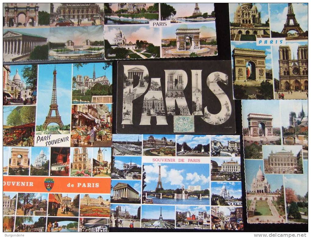 PARIS / MULTIVUES / LOT DE 40 JOLIES CARTES - Multi-vues, Vues Panoramiques